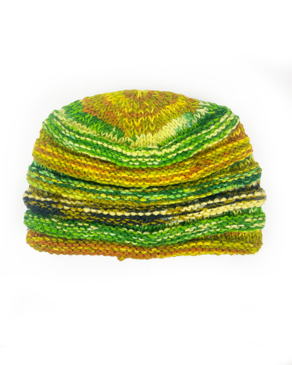 Multi-Striped Ribbed Beanie
