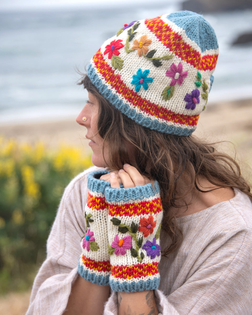 Wildflower Fingerless Gloves