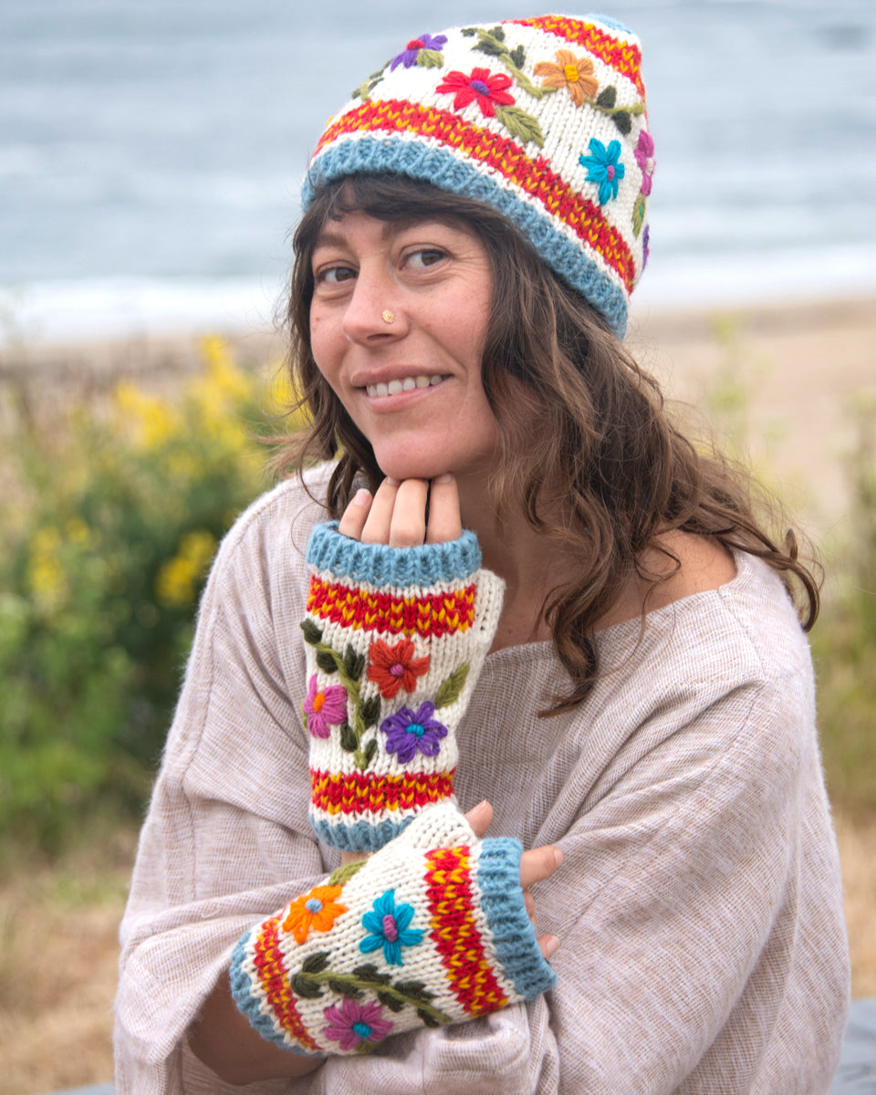 Wildflower Fingerless Gloves
