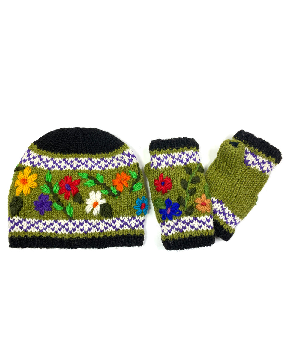 Wildflower Fingerless Gloves