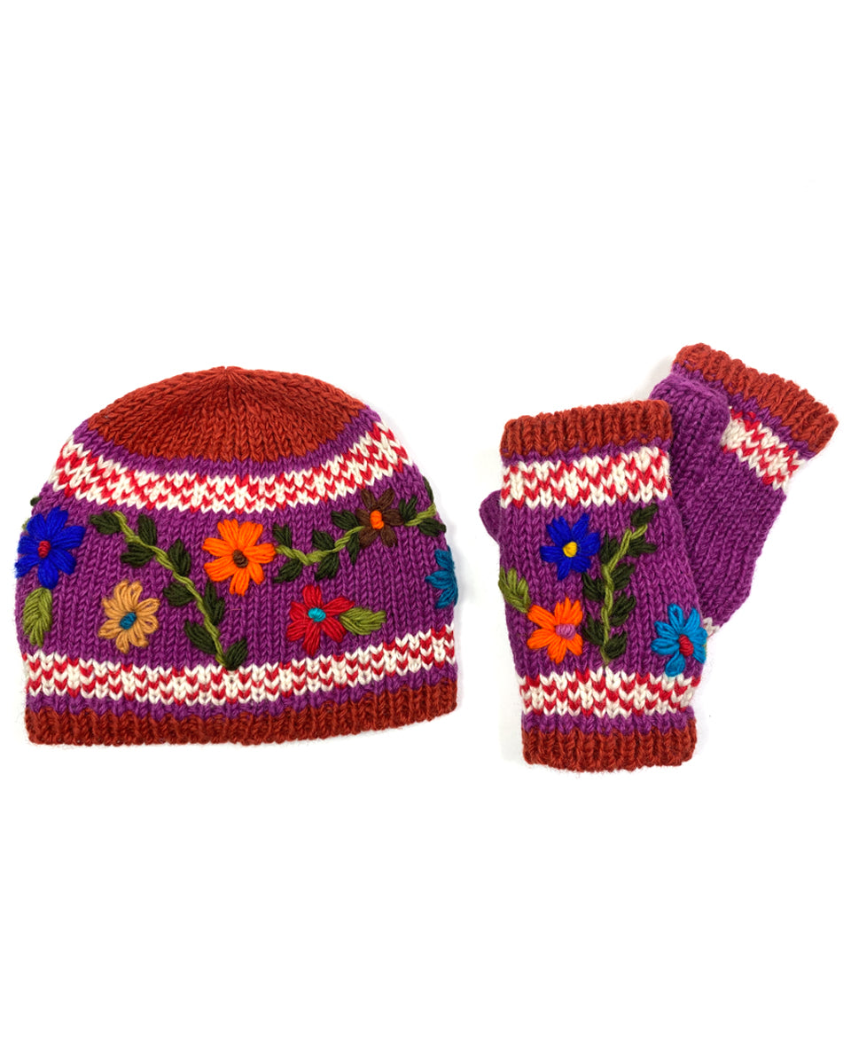 Wildflower Fingerless Gloves
