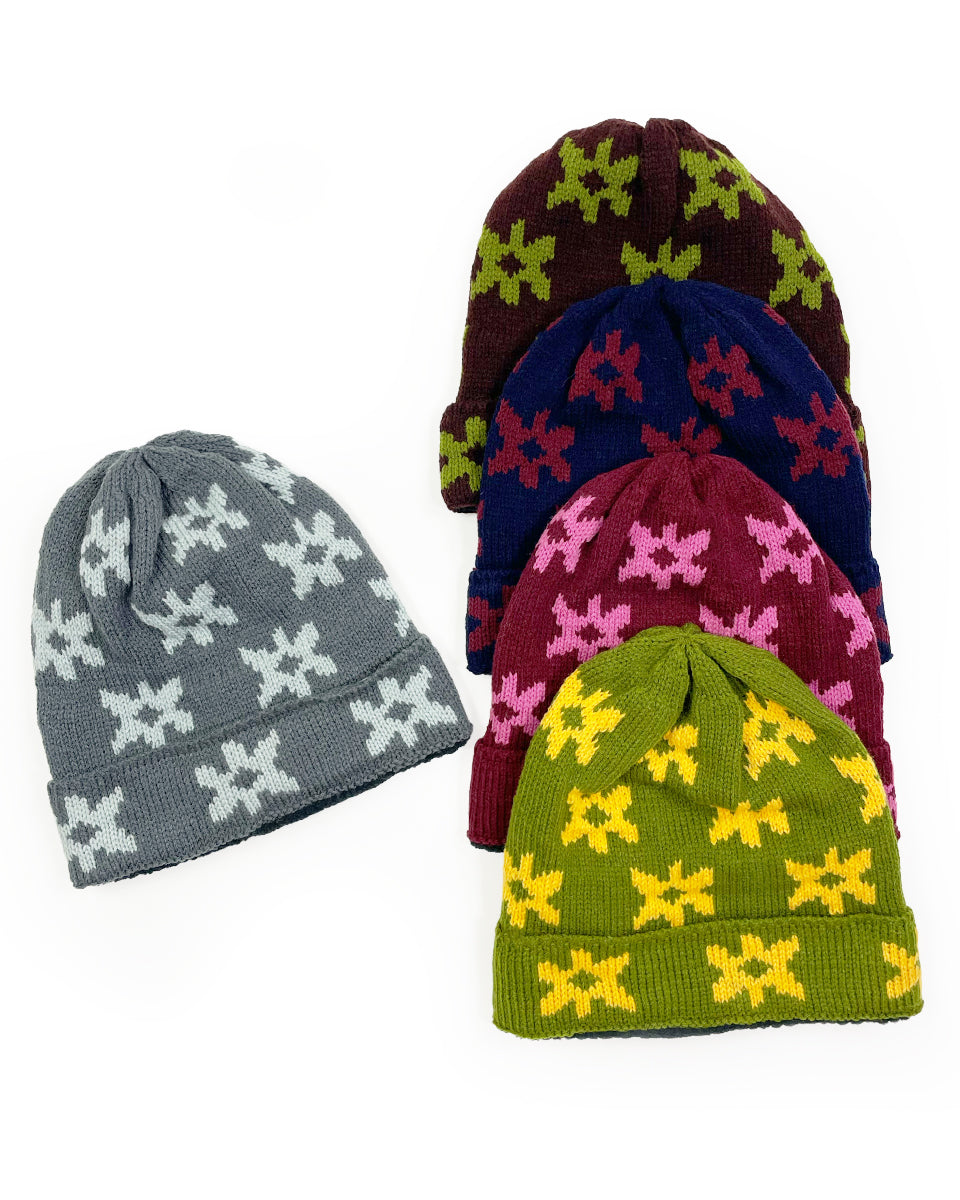 Retro Flower Beanie