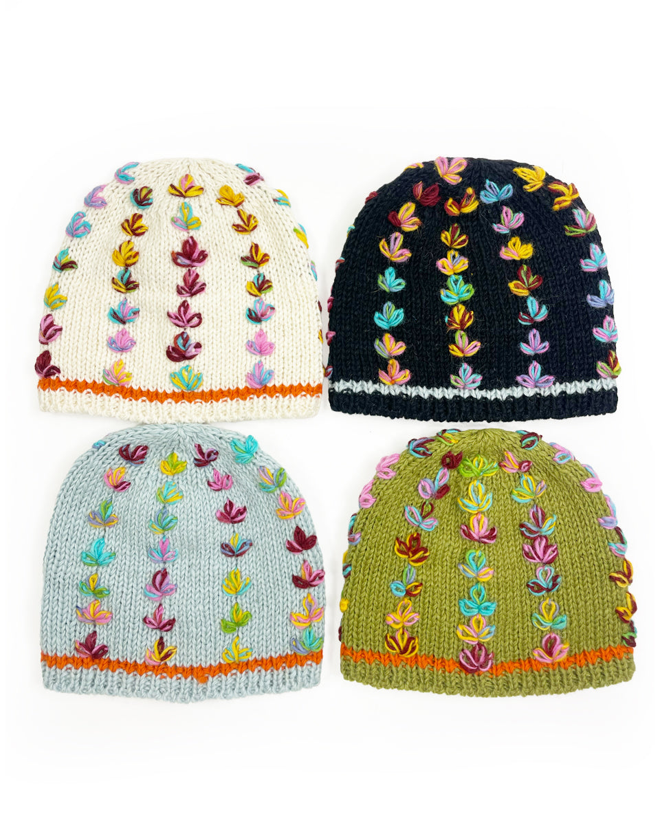 Multi-Color Flower Beanie