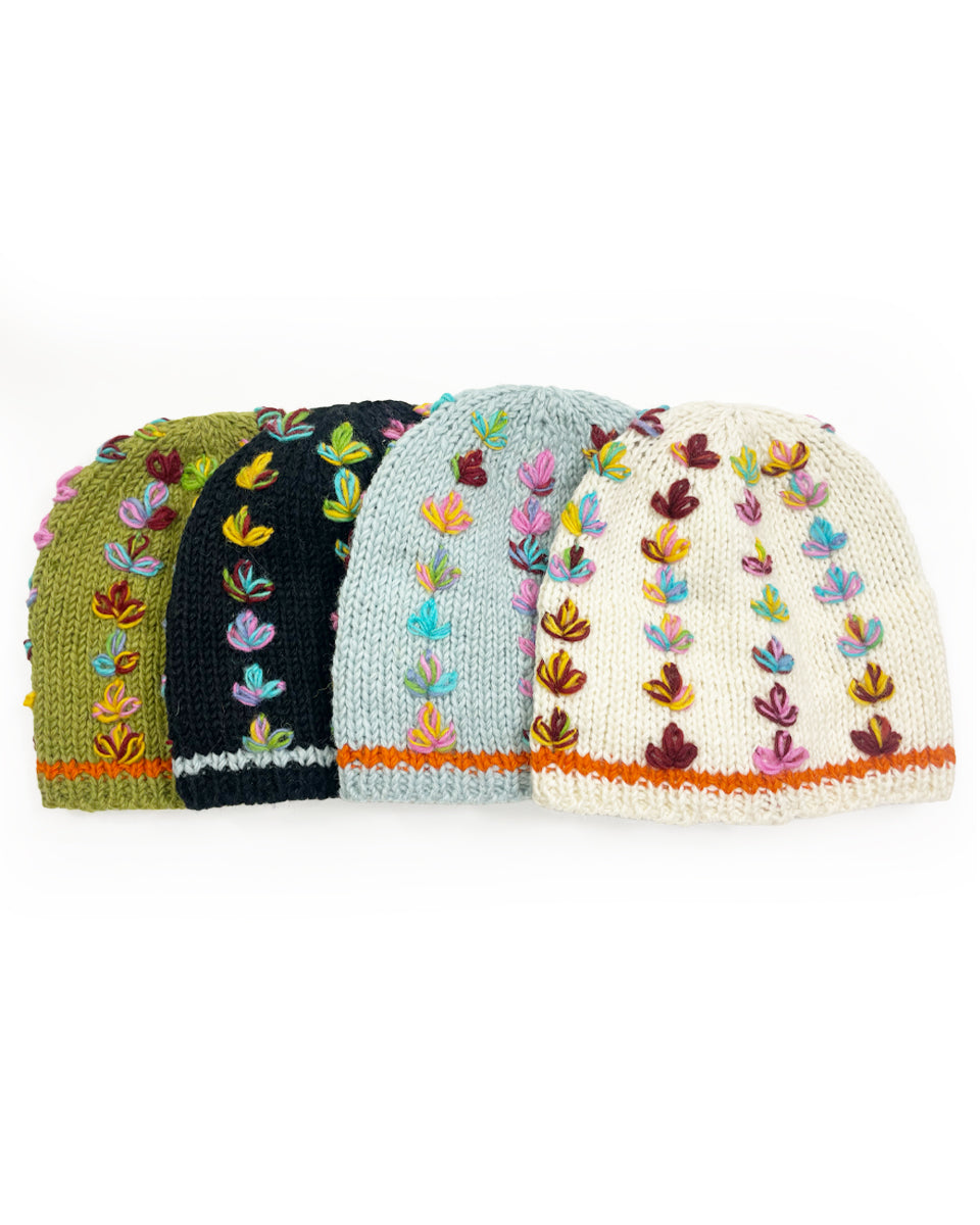 Multi-Color Flower Beanie