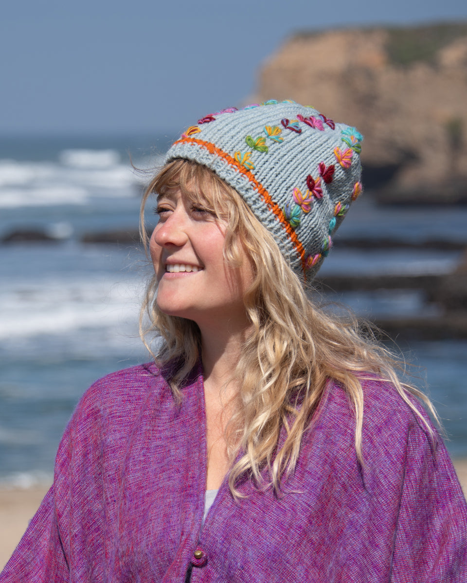 Multi-Color Flower Beanie