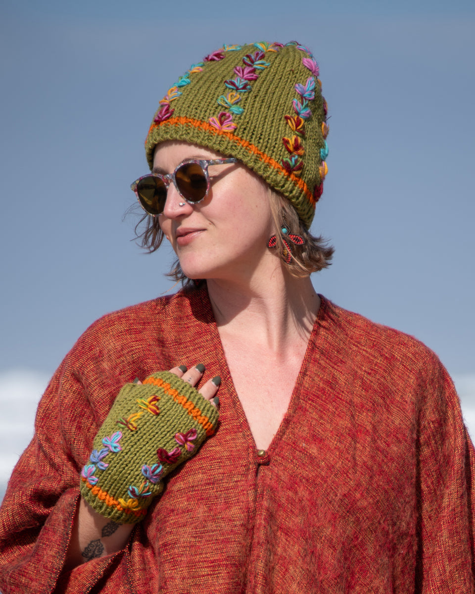 Multi-Color Flower Beanie