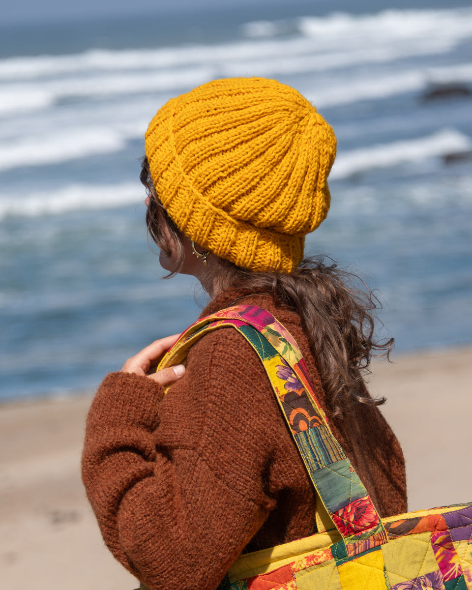 Ribbed Fold Over Beanie