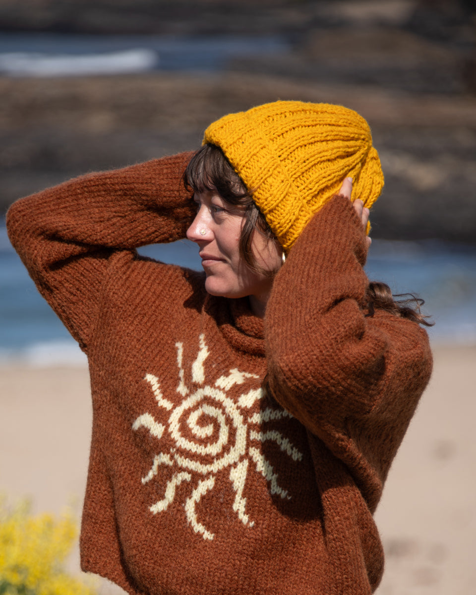 Ribbed Fold Over Beanie