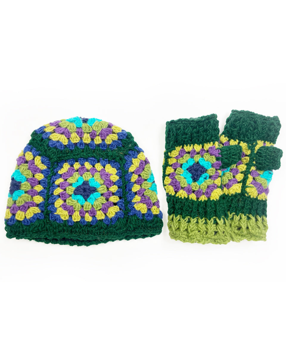 Granny Square Fingerless Gloves