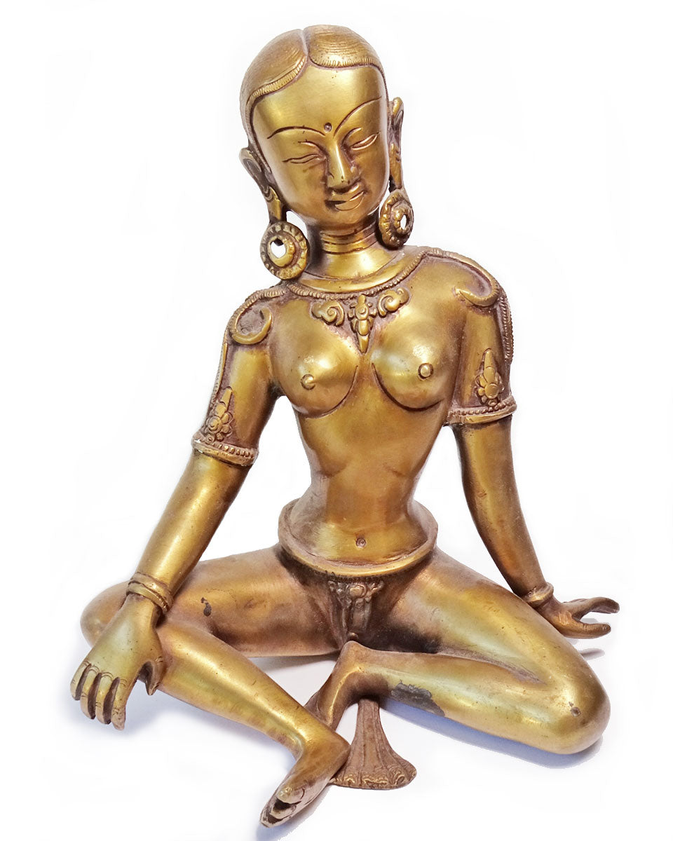 Vintage Brass Parvati Statue