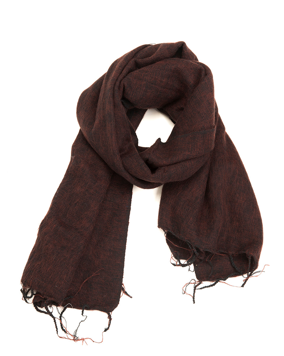 Brushed Woven Shawl in Coffee