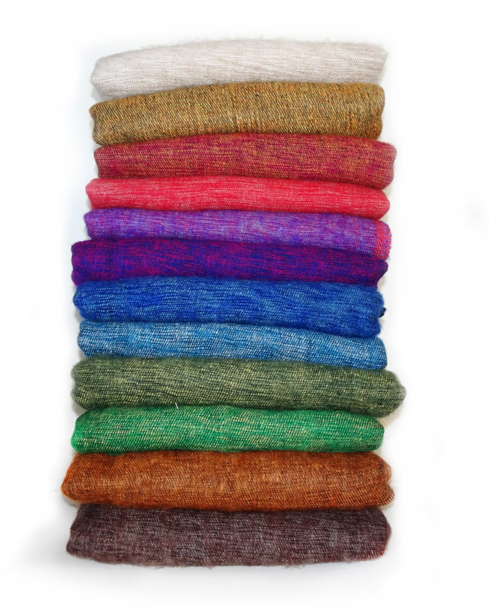 Two-Tone Pack (12 Brushed Woven Shawls)