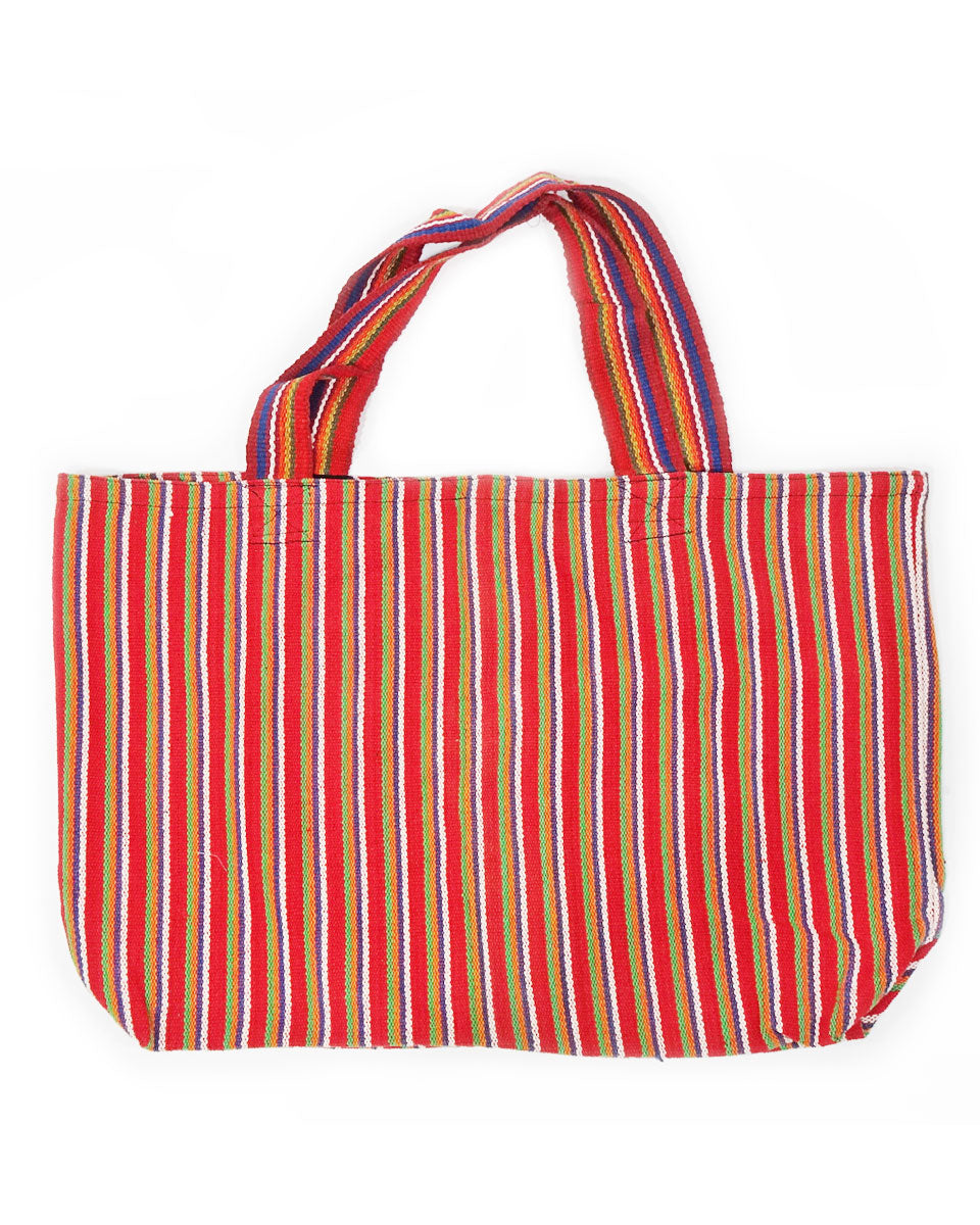 XL Striped Cotton Tote Bag