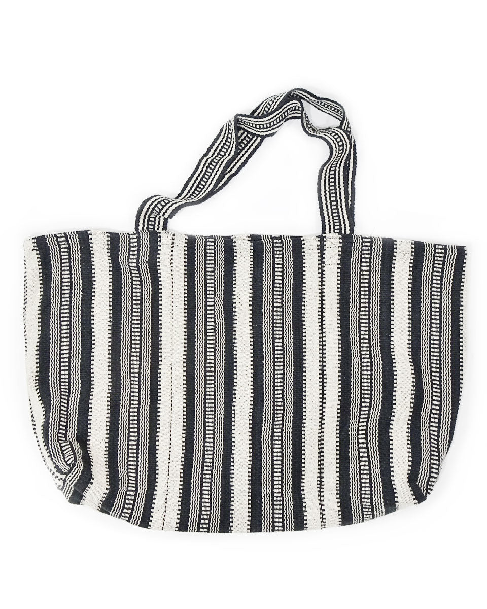 XL Striped Cotton Tote Bag