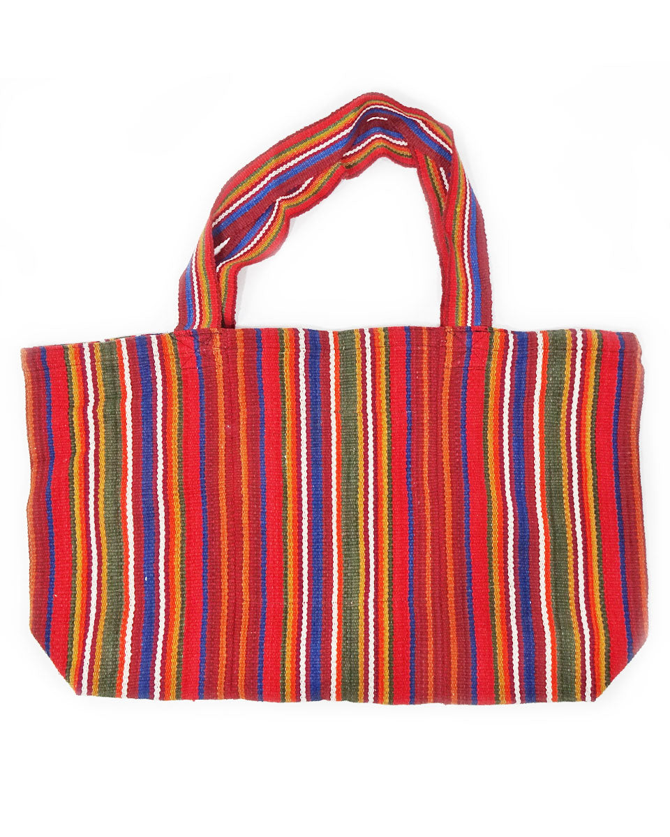 XL Striped Cotton Tote Bag