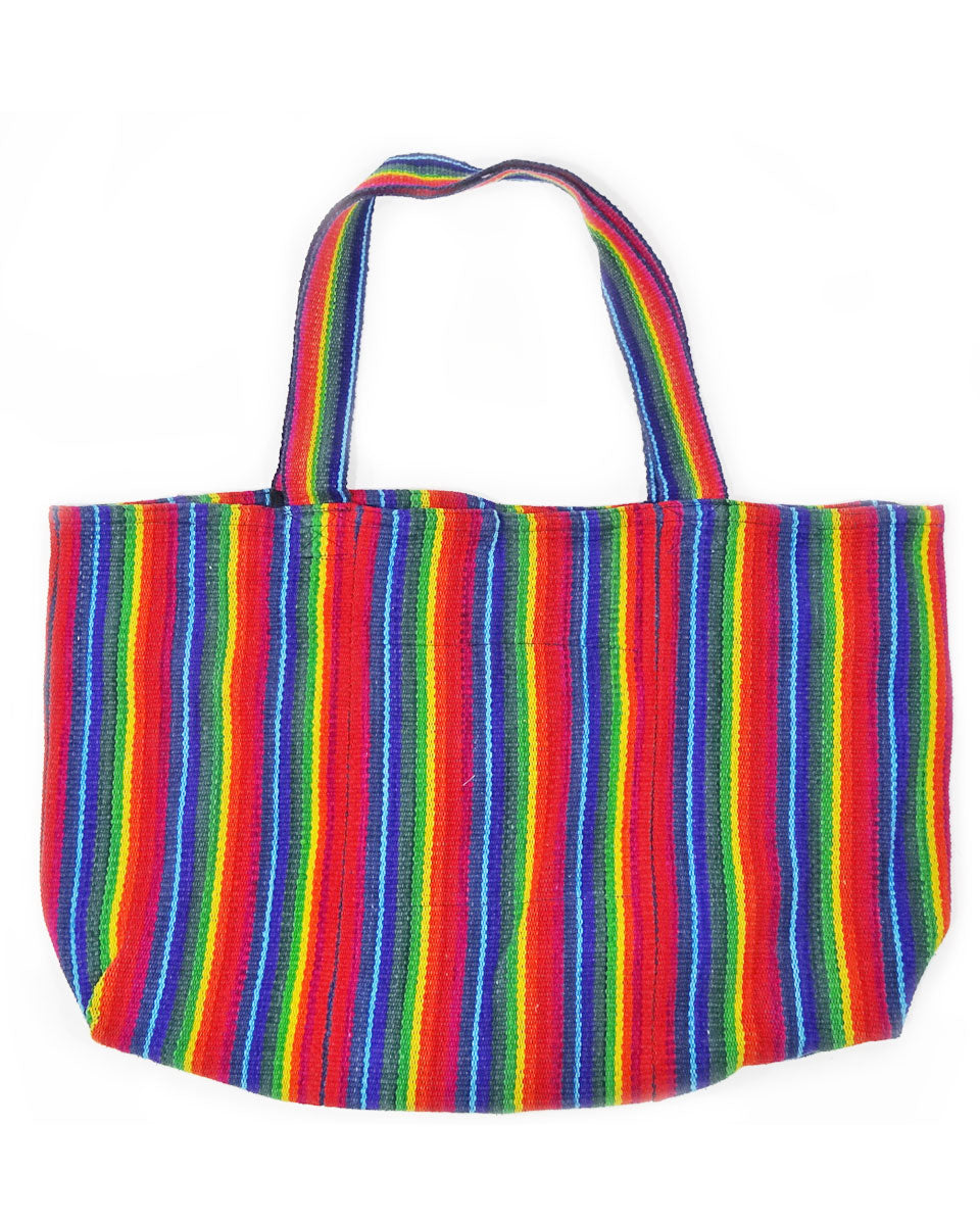 XL Striped Cotton Tote Bag