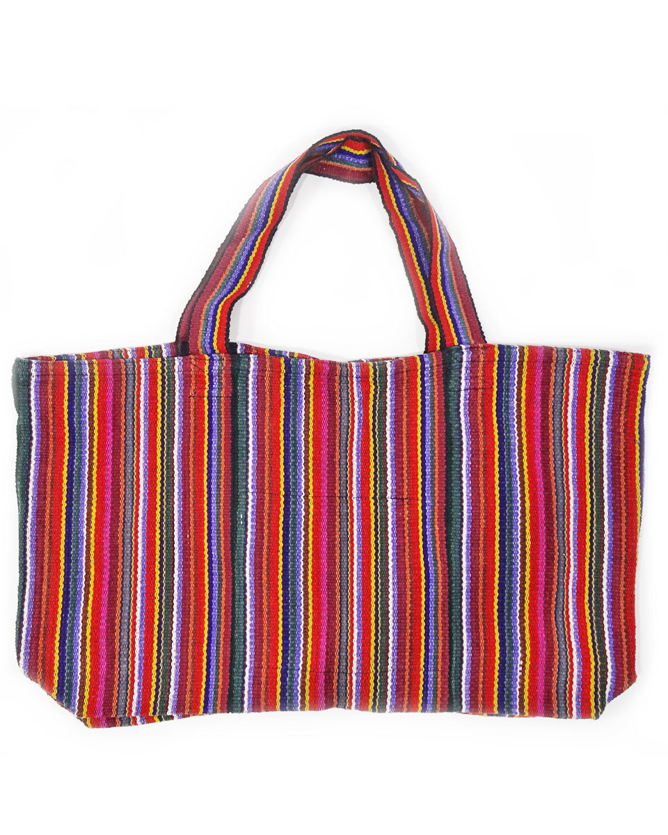 XL Striped Cotton Tote Bag