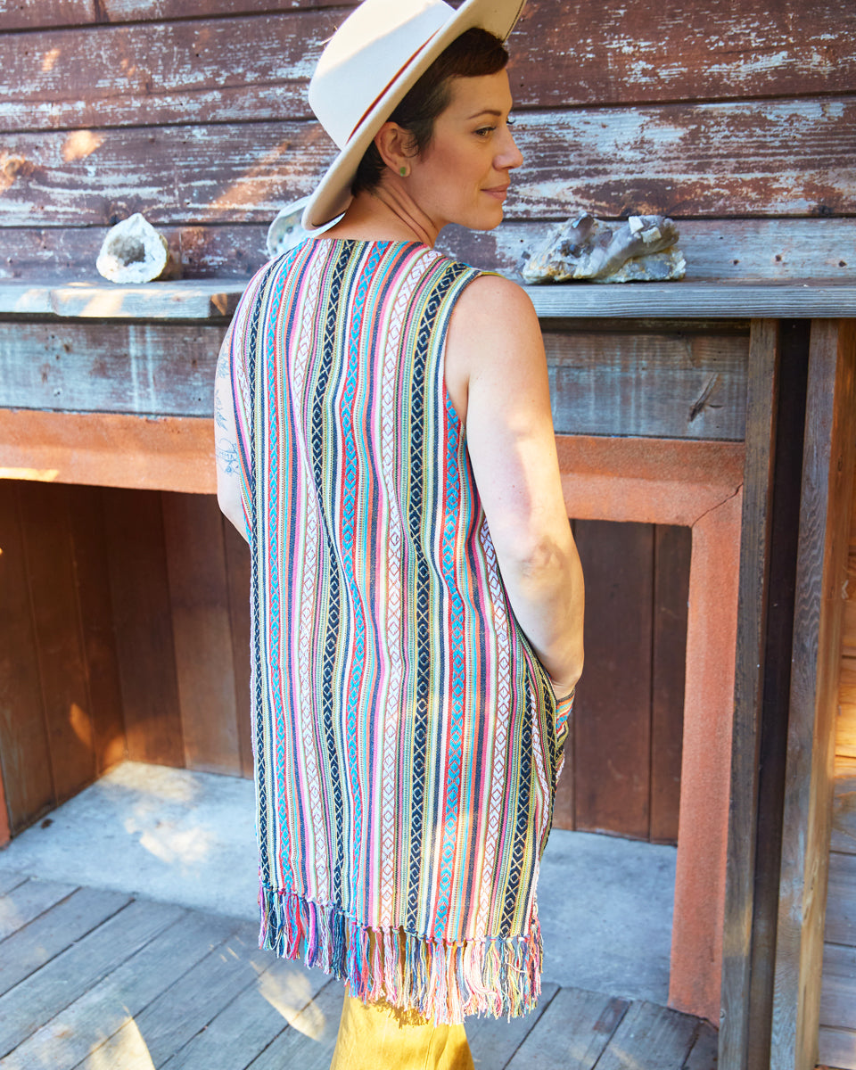 Cotton Gheri Long Vest
