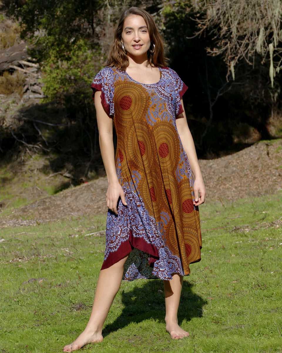 mandala maxi dress Mandala Flower Dress Turquoise