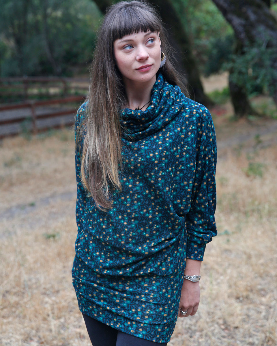 Floral Sweater Dress Forest Green Floral Sweater Dress Forest Green