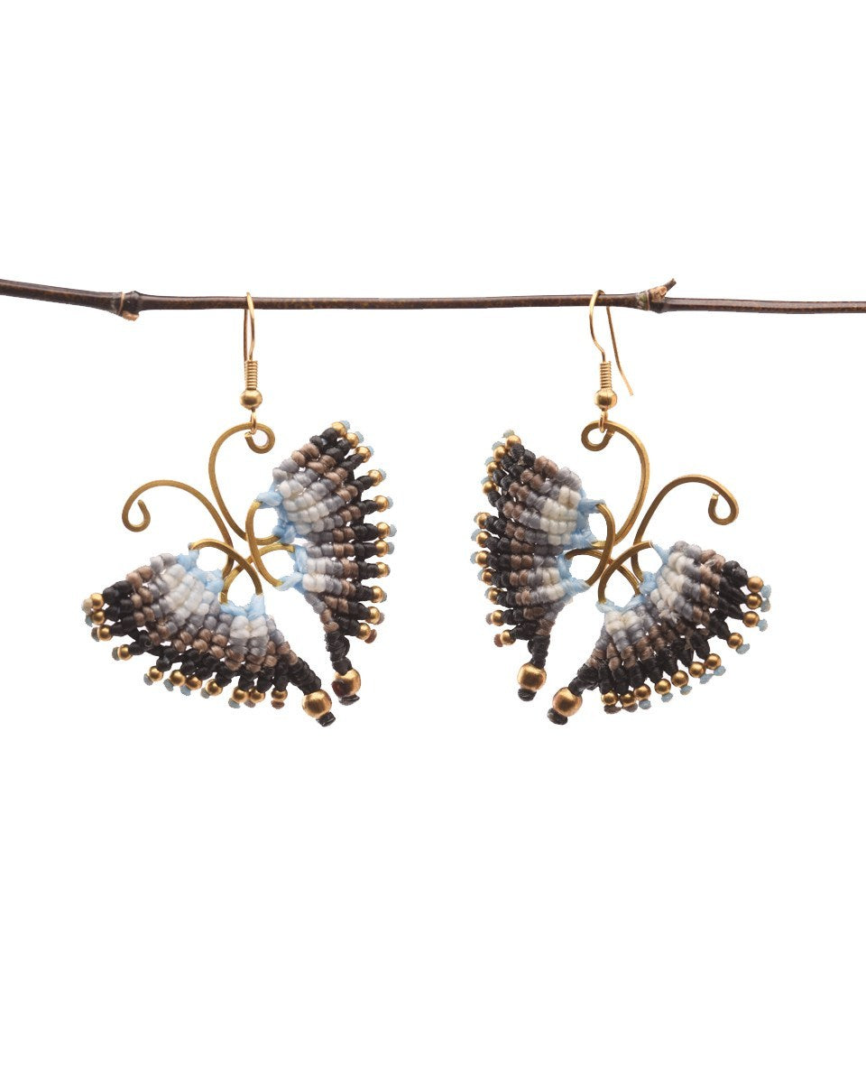 Macrame Butterfly Earrings