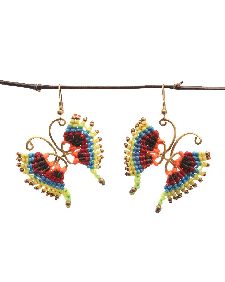Macrame Butterfly Earrings