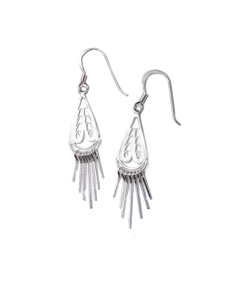 Filigree Earring - Small Tear Shape
