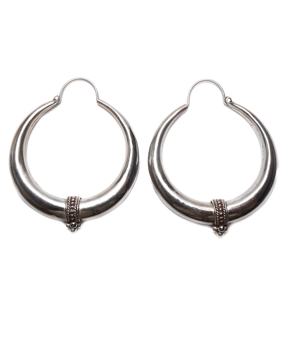 Tribal Hollow Hoop Earrings