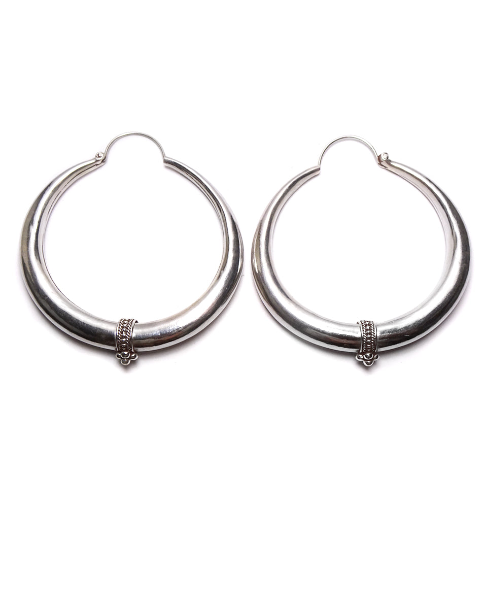 Tribal Hollow Hoop Earrings