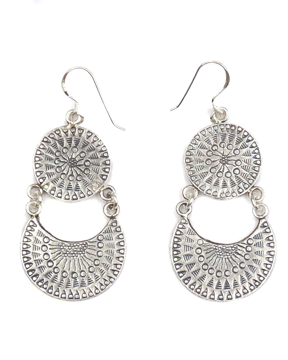 Tribal Link Mandala Earrings