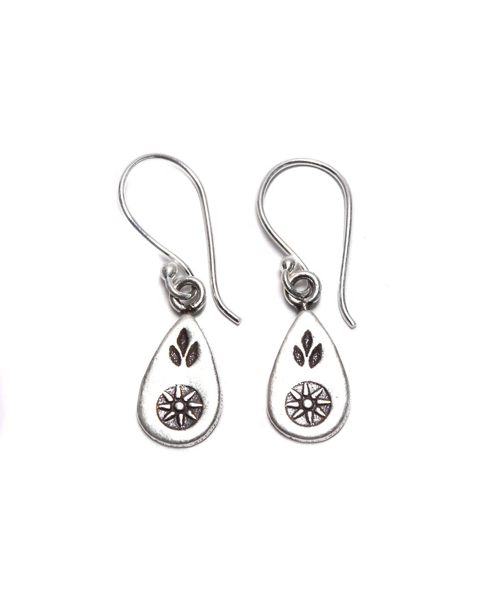 Tribal Earring - Stamped Tear