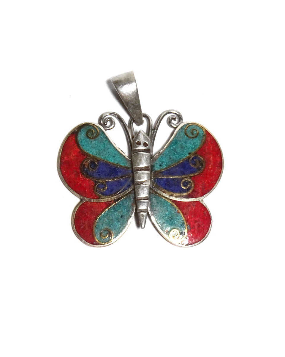 Inlay Butterfly Pendant