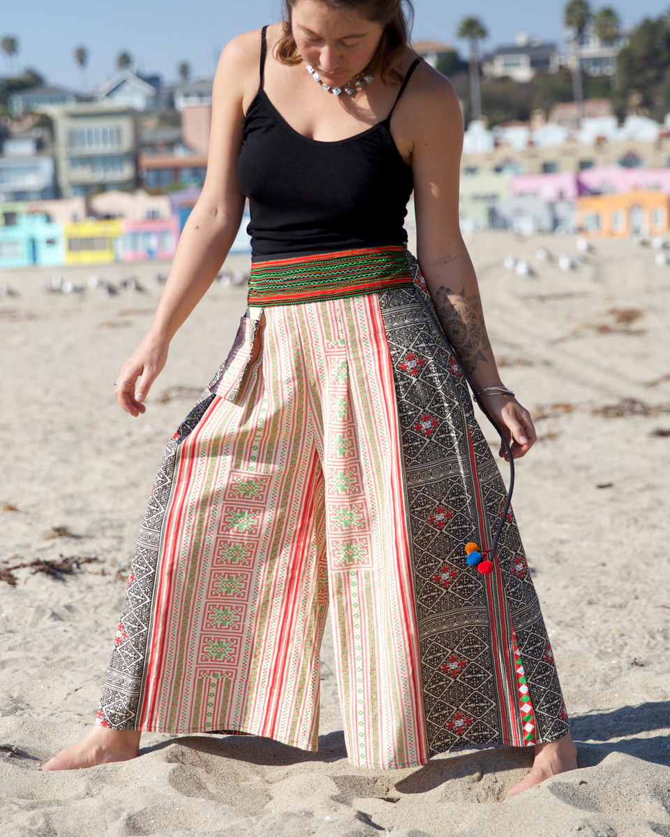 Tribal Hmong Gaucho Pants