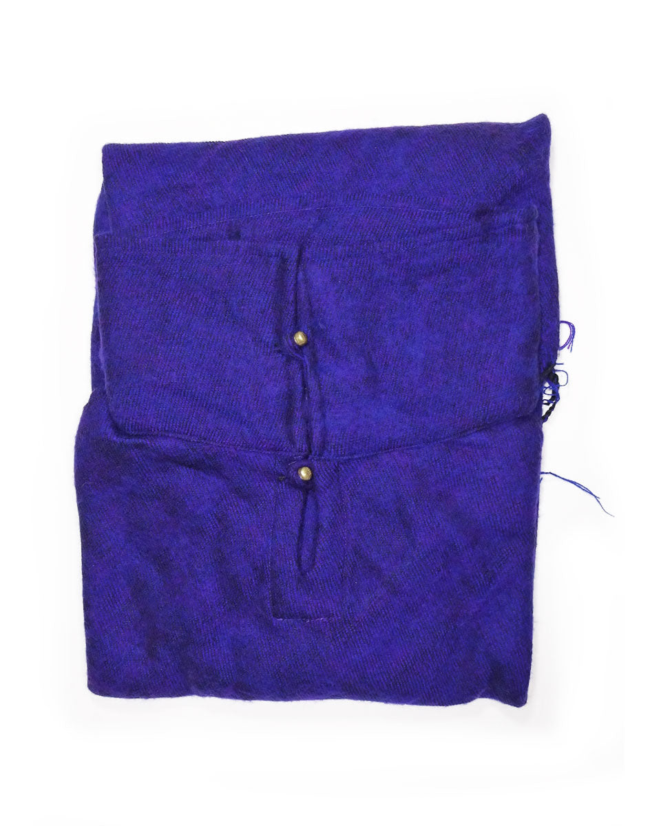 Brushed Woven Poncho in Violet