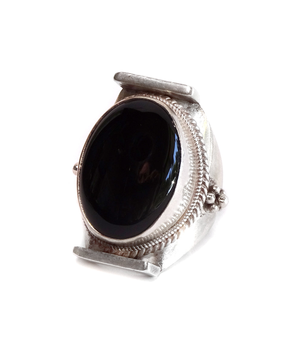 Large Stone Saddle Ring