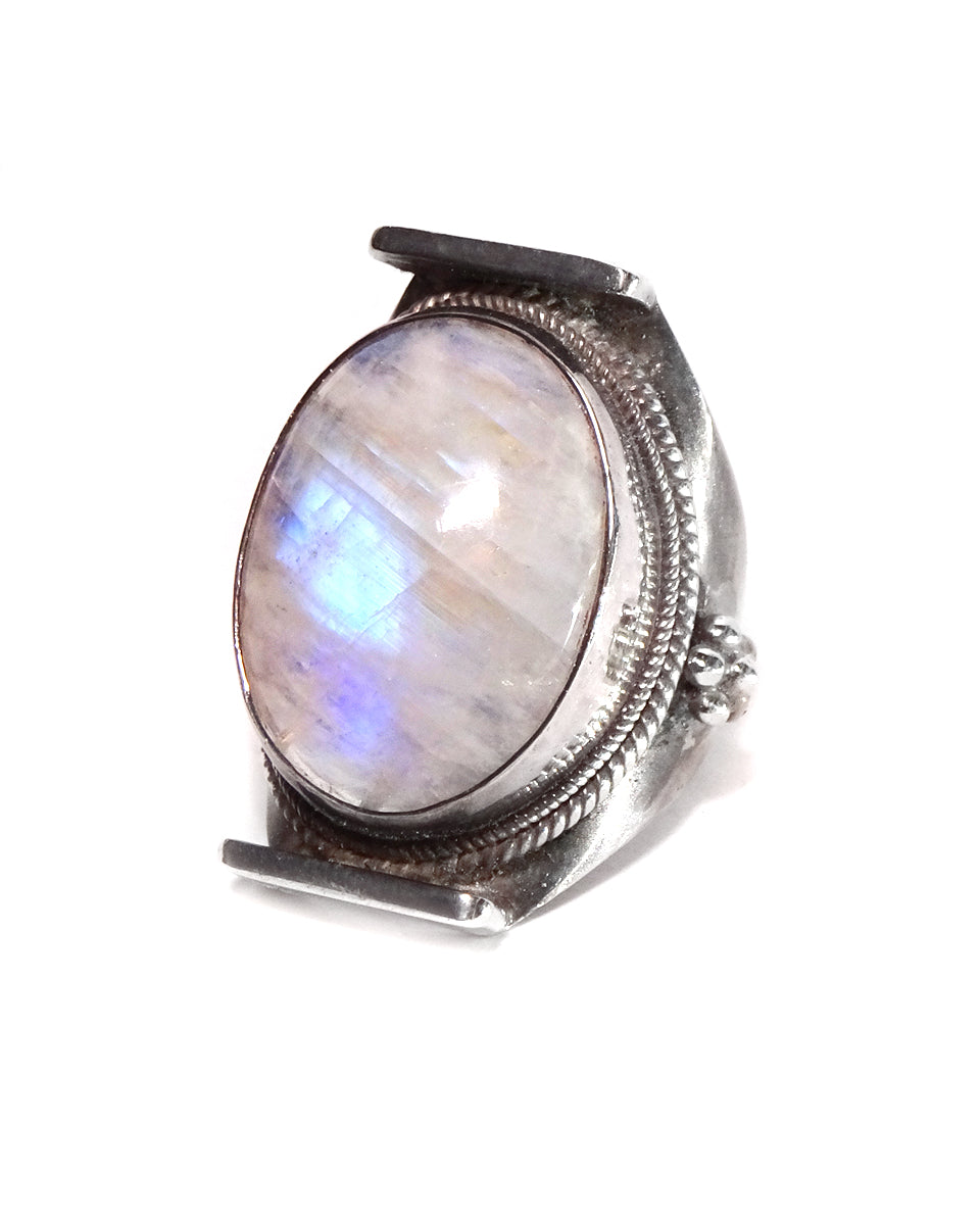 Large Stone Saddle Ring