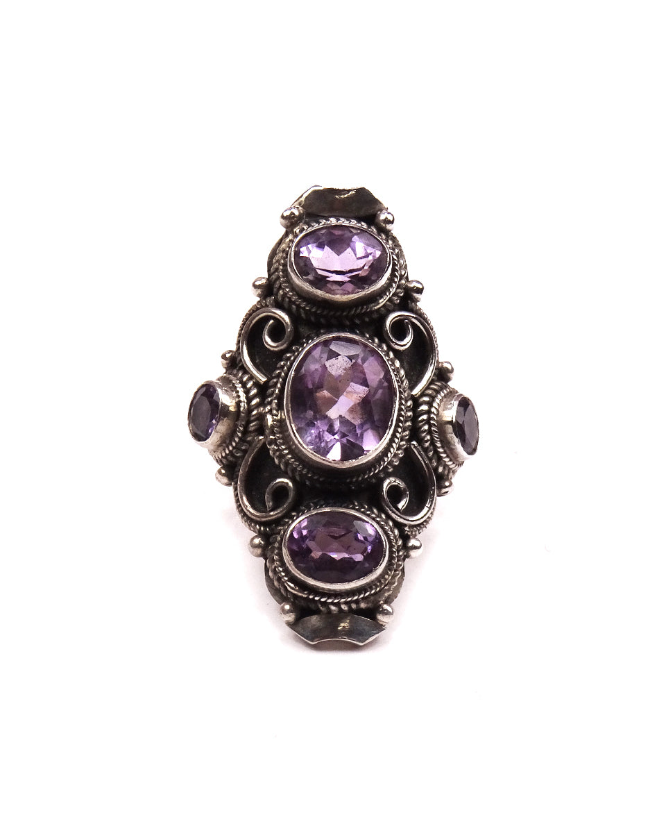 5-Stone Spiral Ring