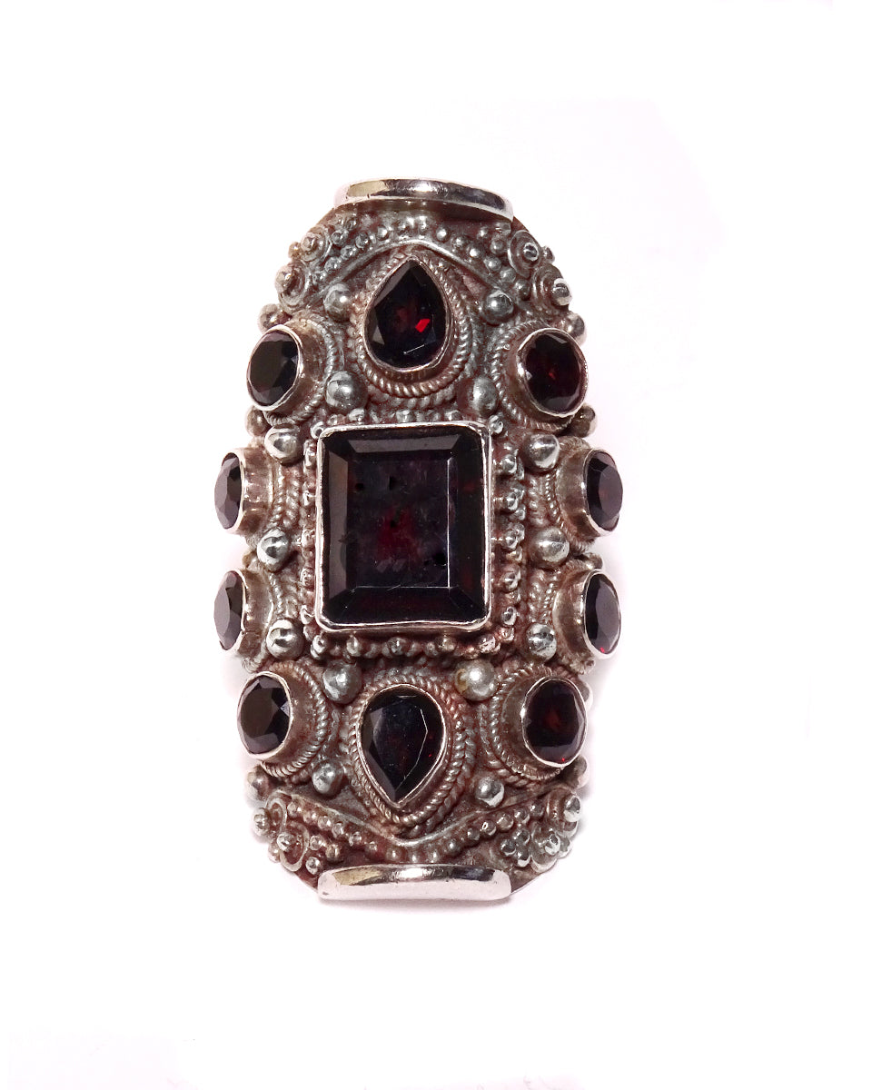 11-Stone Saddle Ring