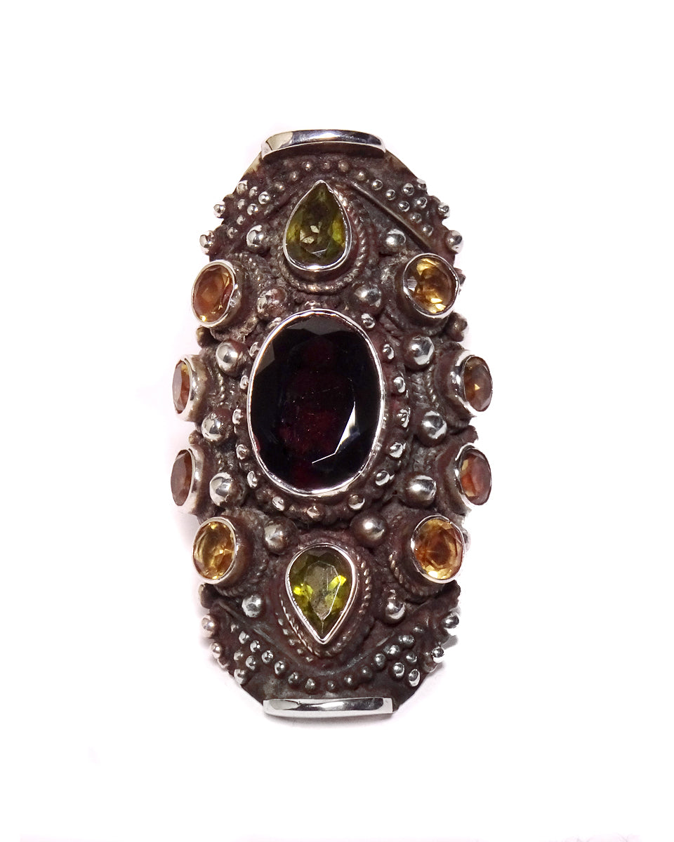11-Stone Saddle Ring