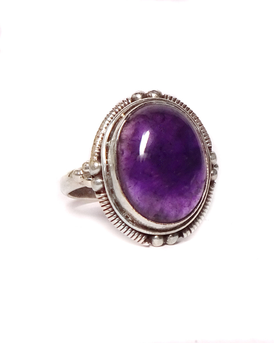 Simple Ring with Oval Stone