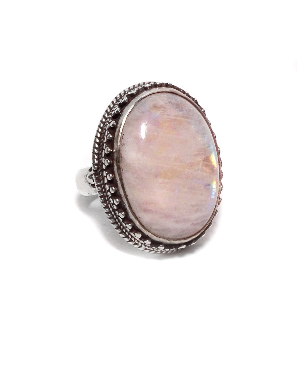 Double Rope Ring with Stone