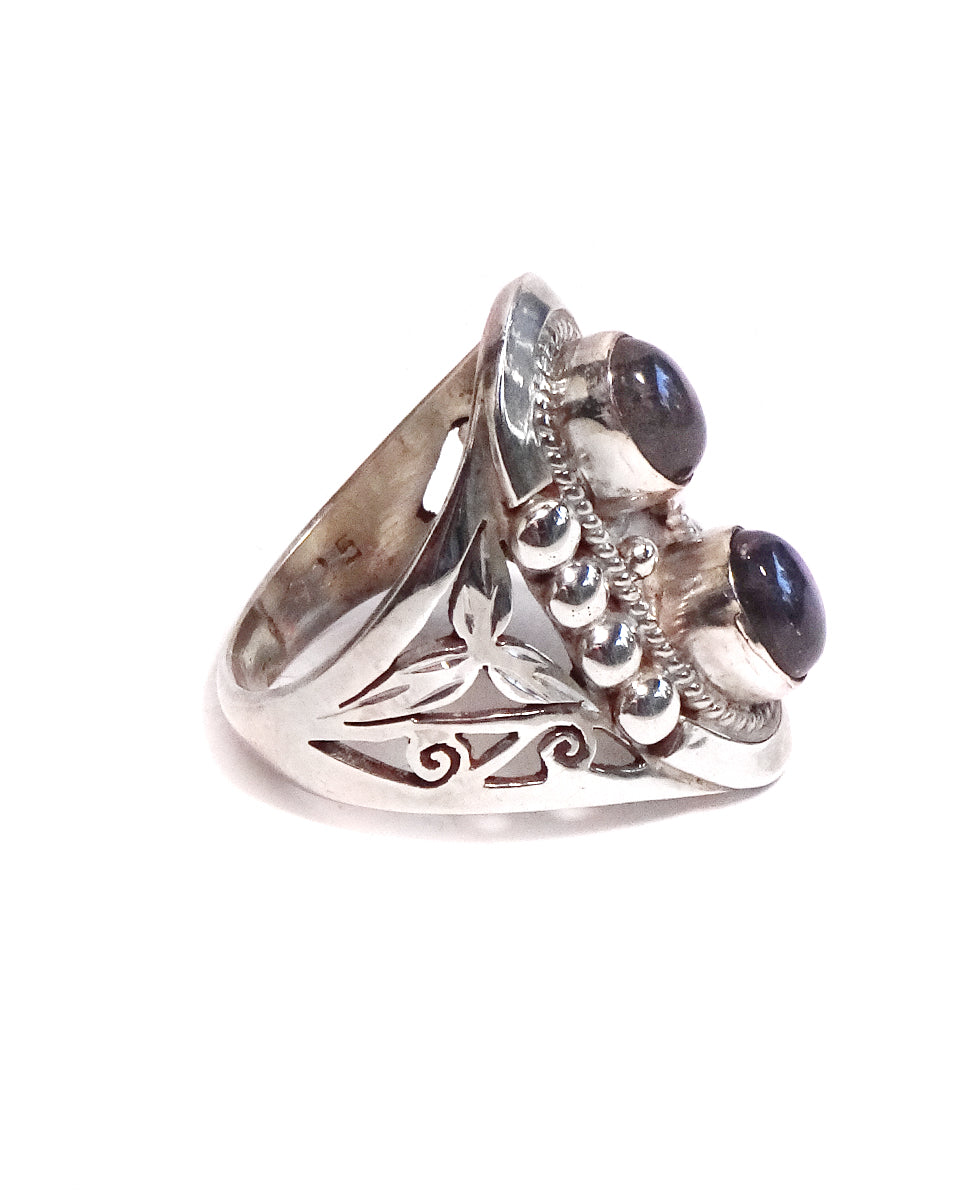 Double Stone Jali Ring