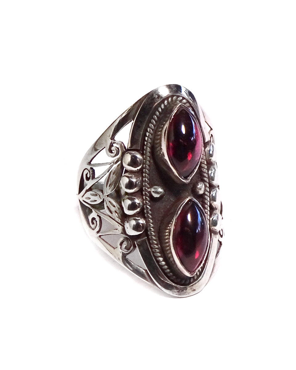 Double Stone Jali Ring