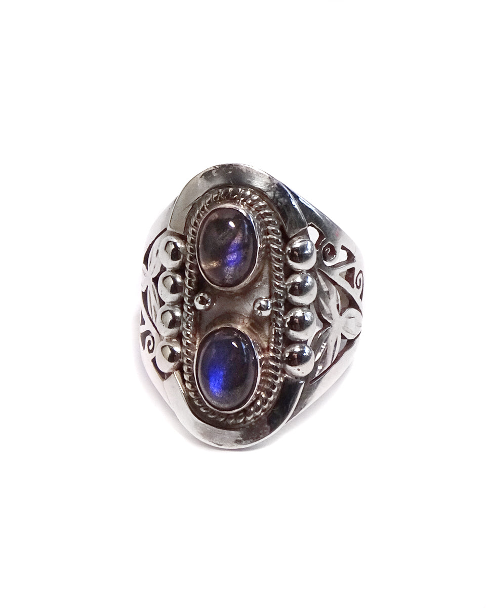 Double Stone Jali Ring