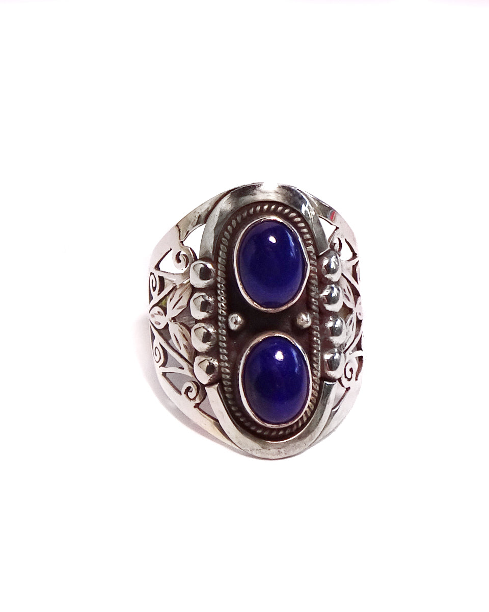 Double Stone Jali Ring