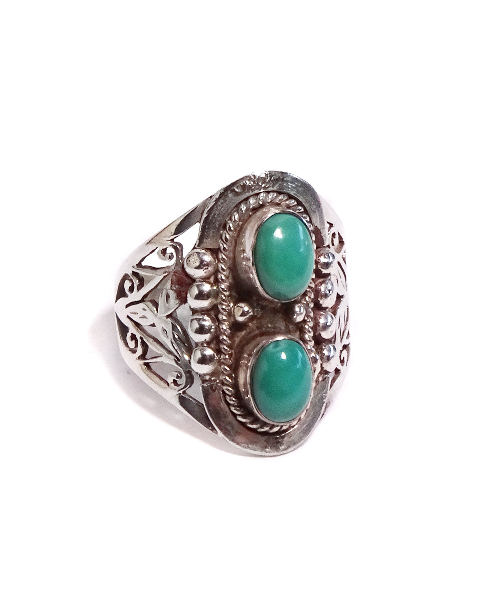 Double Stone Jali Ring