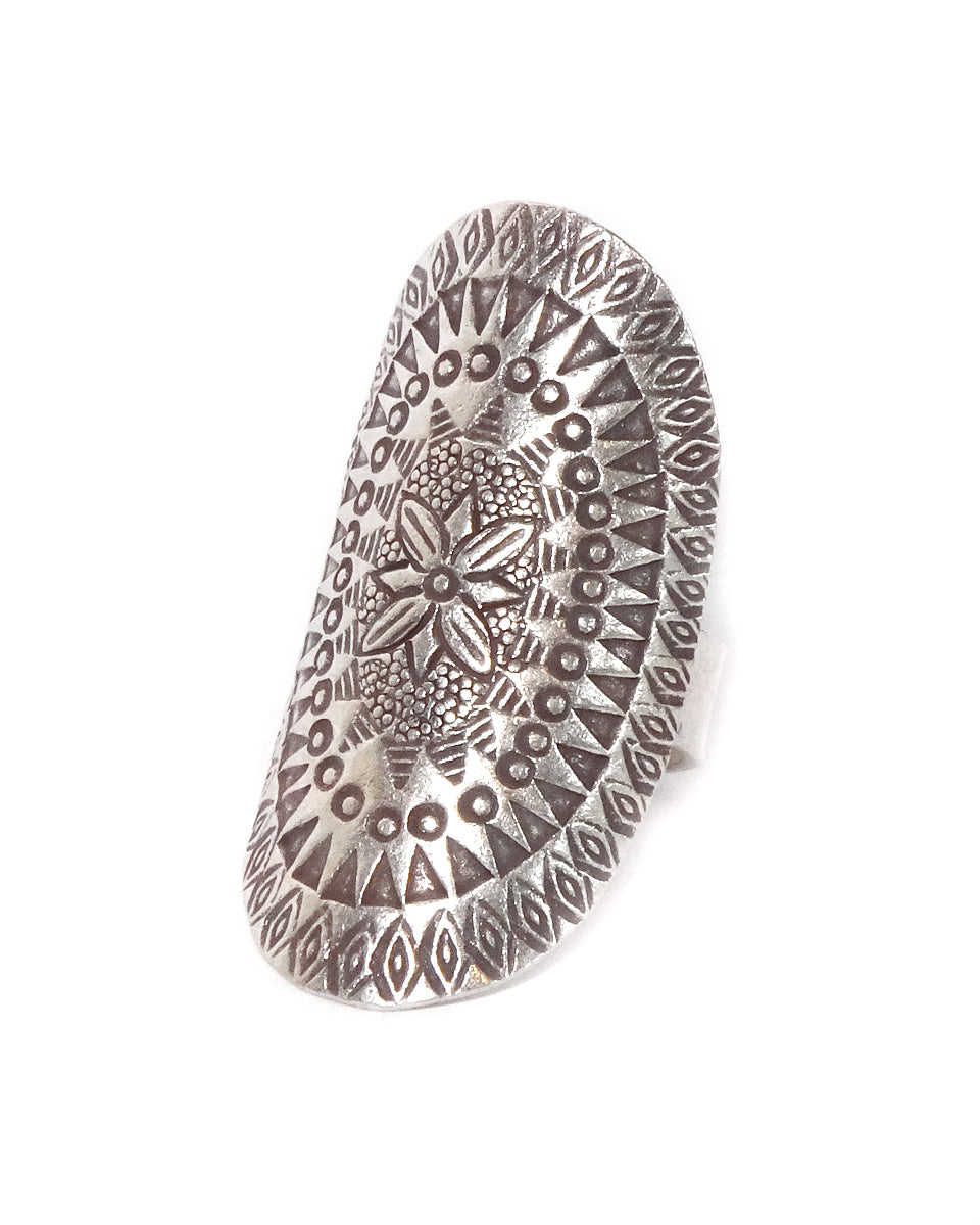 Floral Mandala Tribal Ring