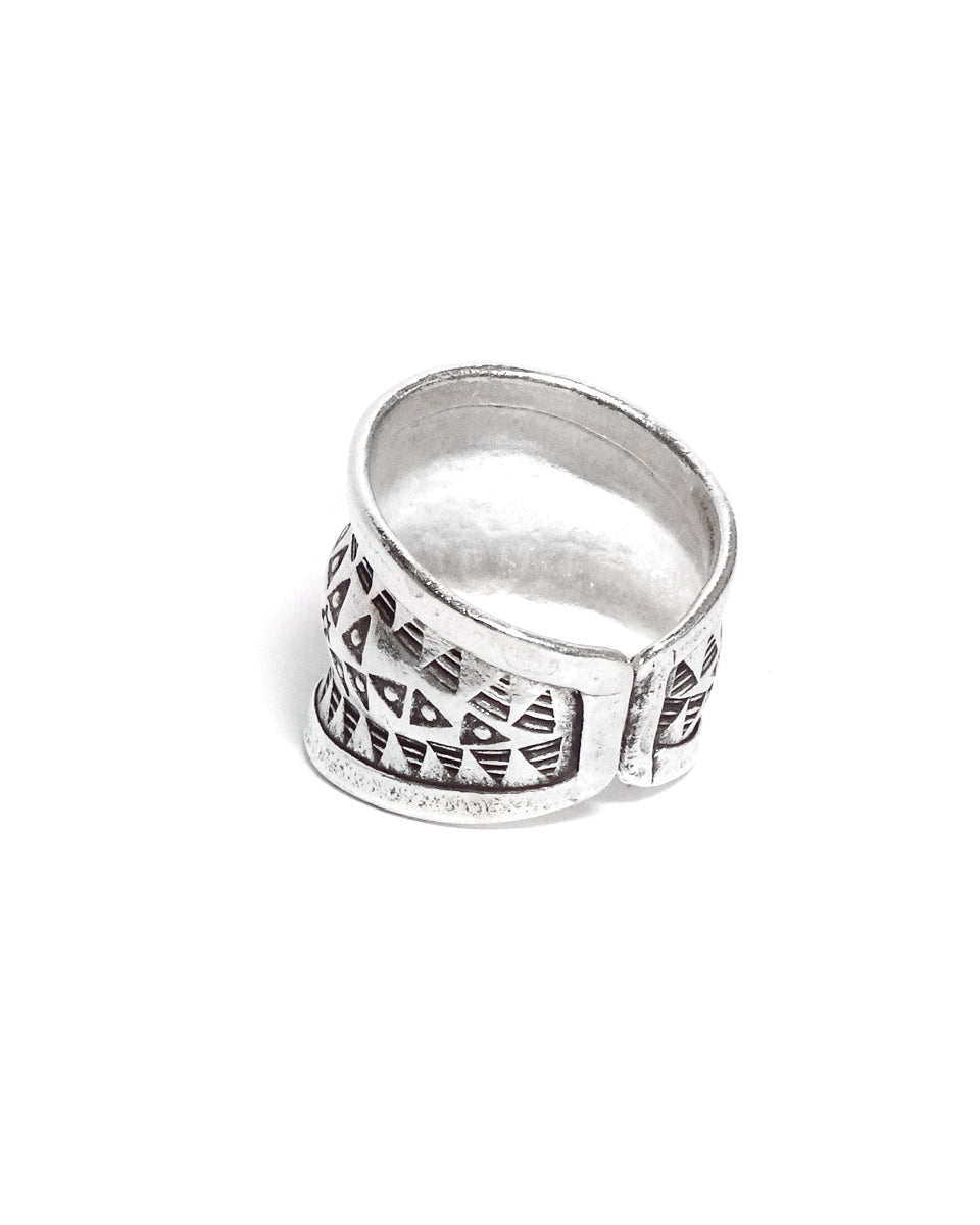 Tribal Stamped Band Ring