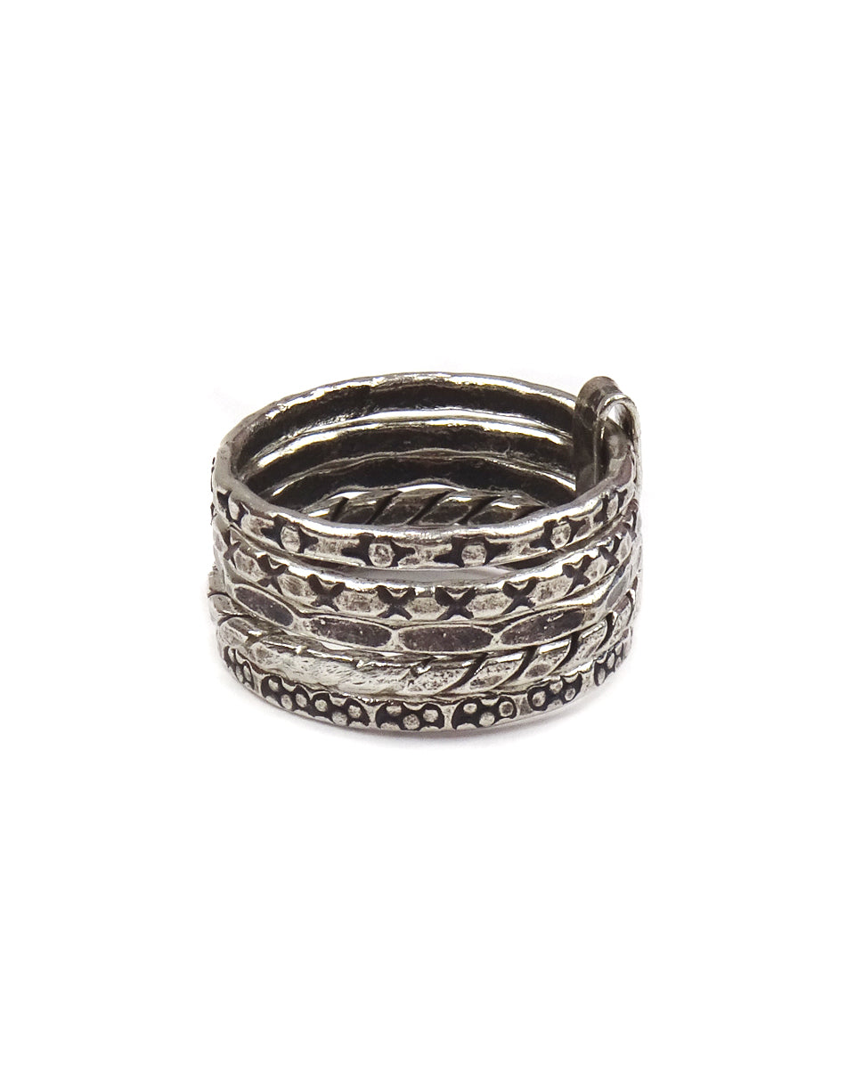Tribal Stamped Stacking Ring