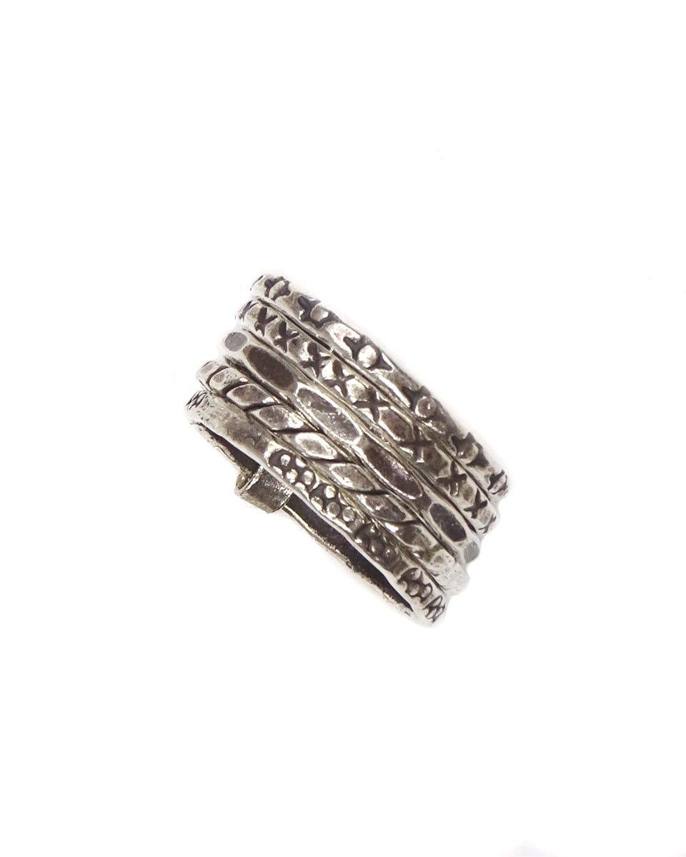 Tribal Stamped Stacking Ring